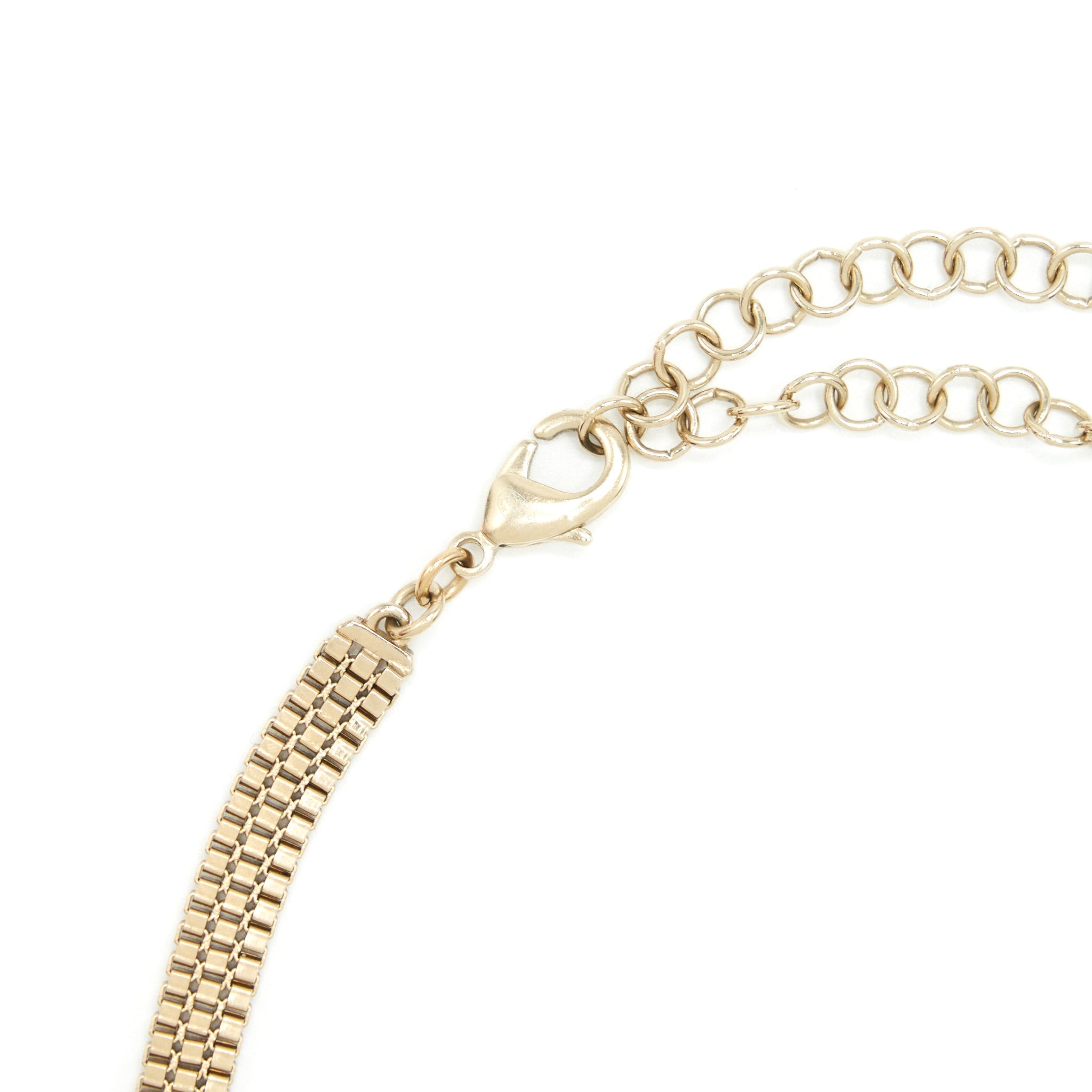 CHANEL ROUND CC LOGO CHOKER GOLD TONE