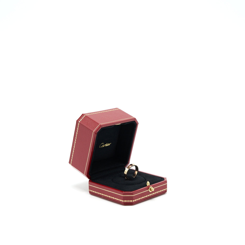 CARTIER LOVE RING WITH ONE DIAMOND ROSE GOLD