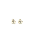 CHANEL 22C LIGHT GOLD TONE HEART EARRINGS