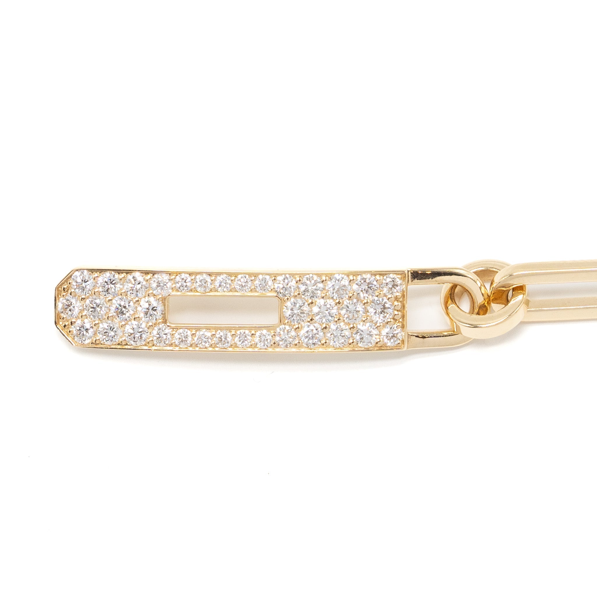HERMES KELLY CHAINE BRACELET YELLOW GOLD, DIAMONDS