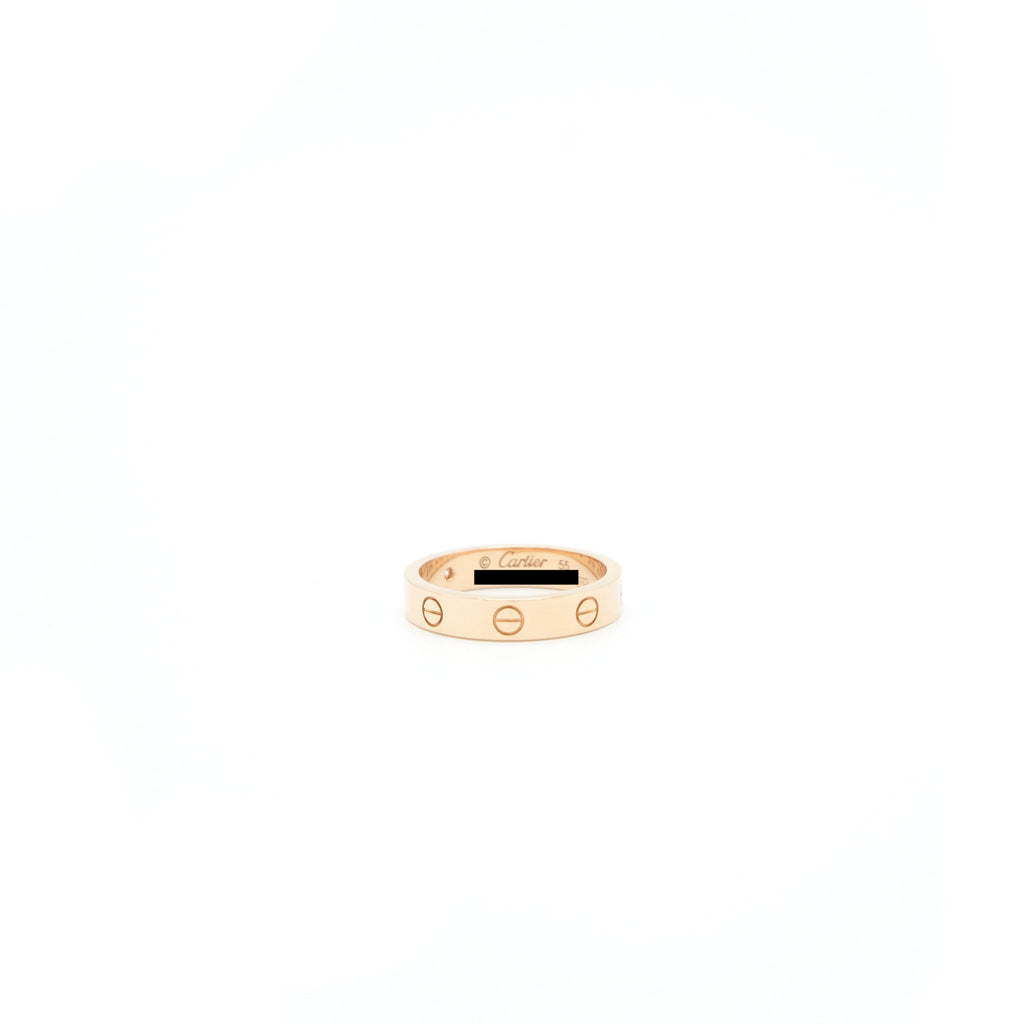 CARTIER LOVE RING WITH ONE DIAMOND ROSE GOLD