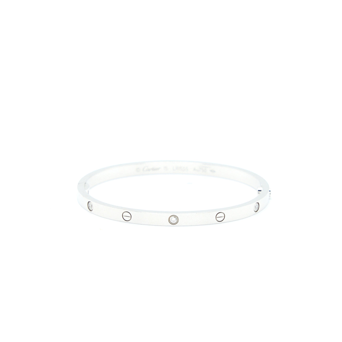 CARTIER LOVE BRACELET WHITE GOLD 6 DIAMONDS