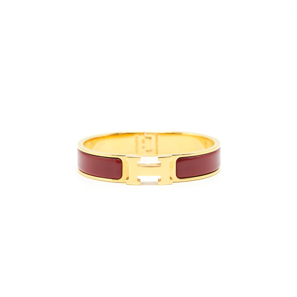 HERMES CLIC H BRACELET RED GHW