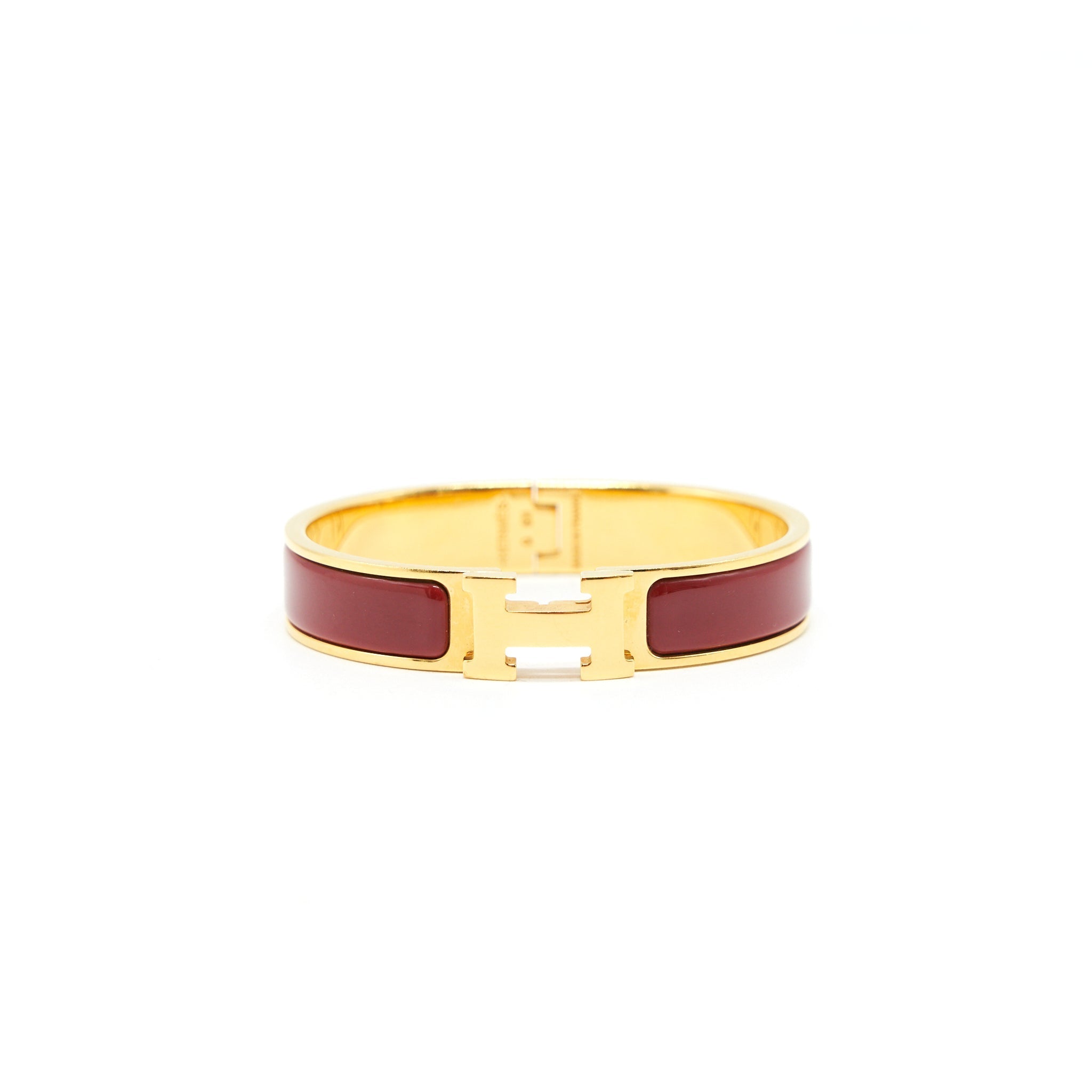 HERMES CLIC H BRACELET RED GHW
