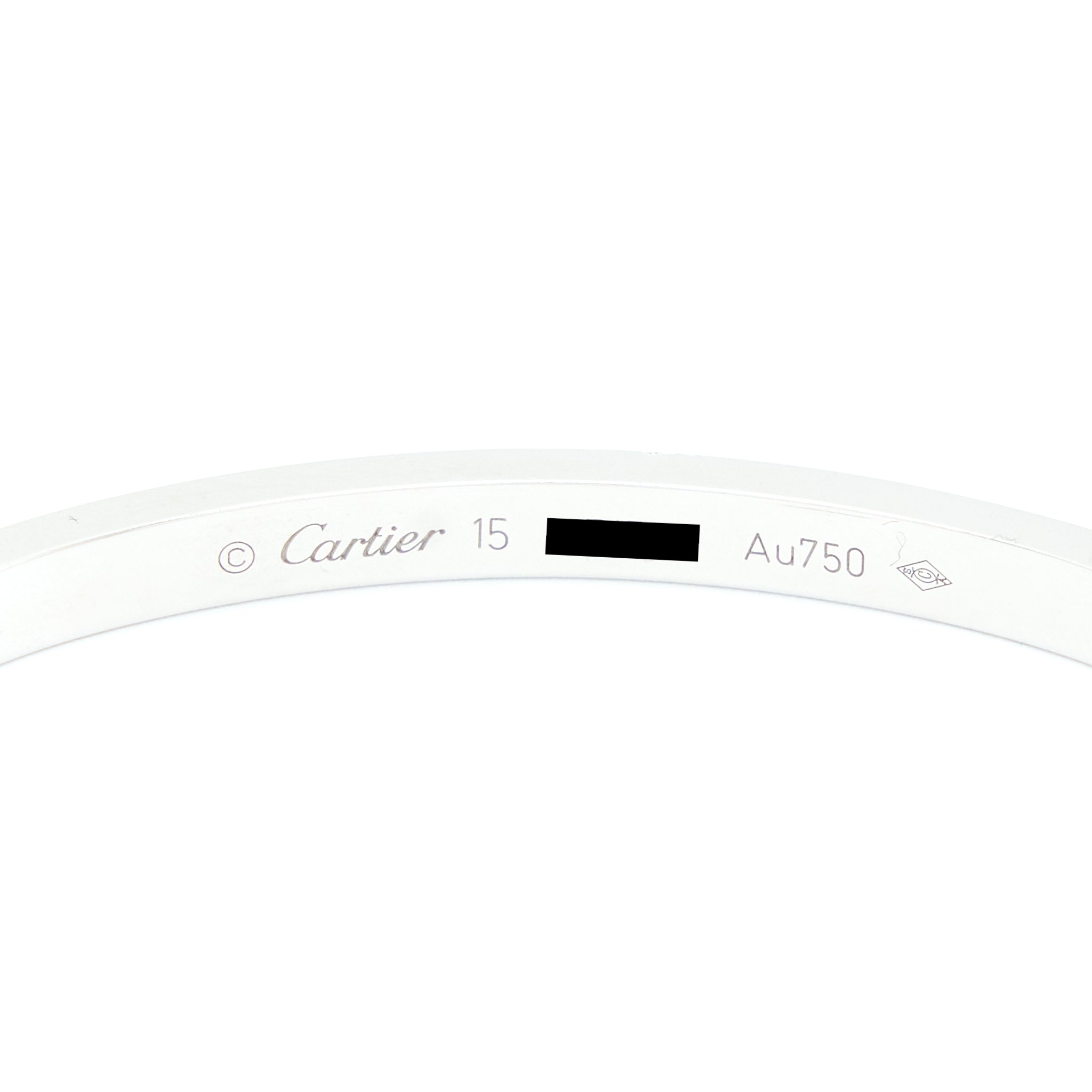 CARTIER LOVE BRACELET WHITE GOLD 6 DIAMONDS