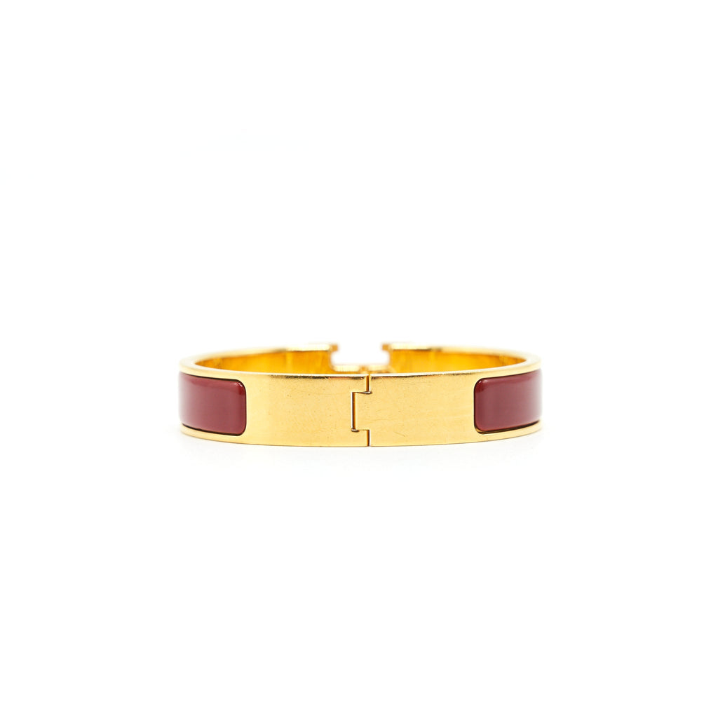 HERMES CLIC H BRACELET RED GHW