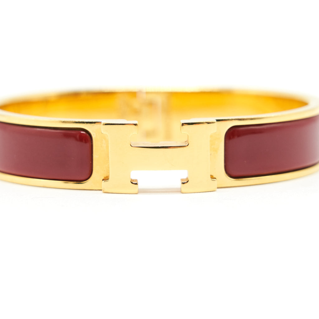 HERMES CLIC H BRACELET RED GHW