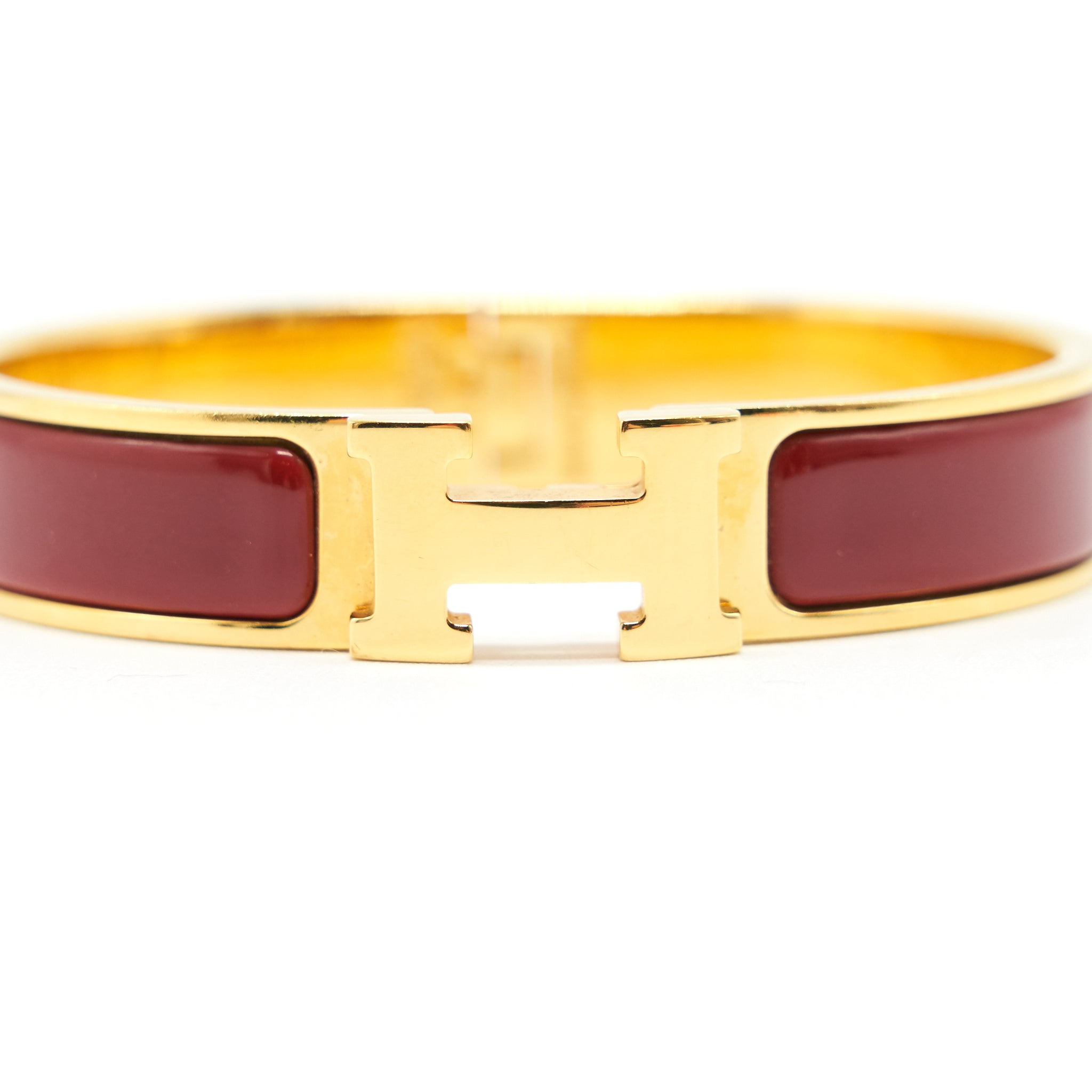 HERMES CLIC H BRACELET RED GHW
