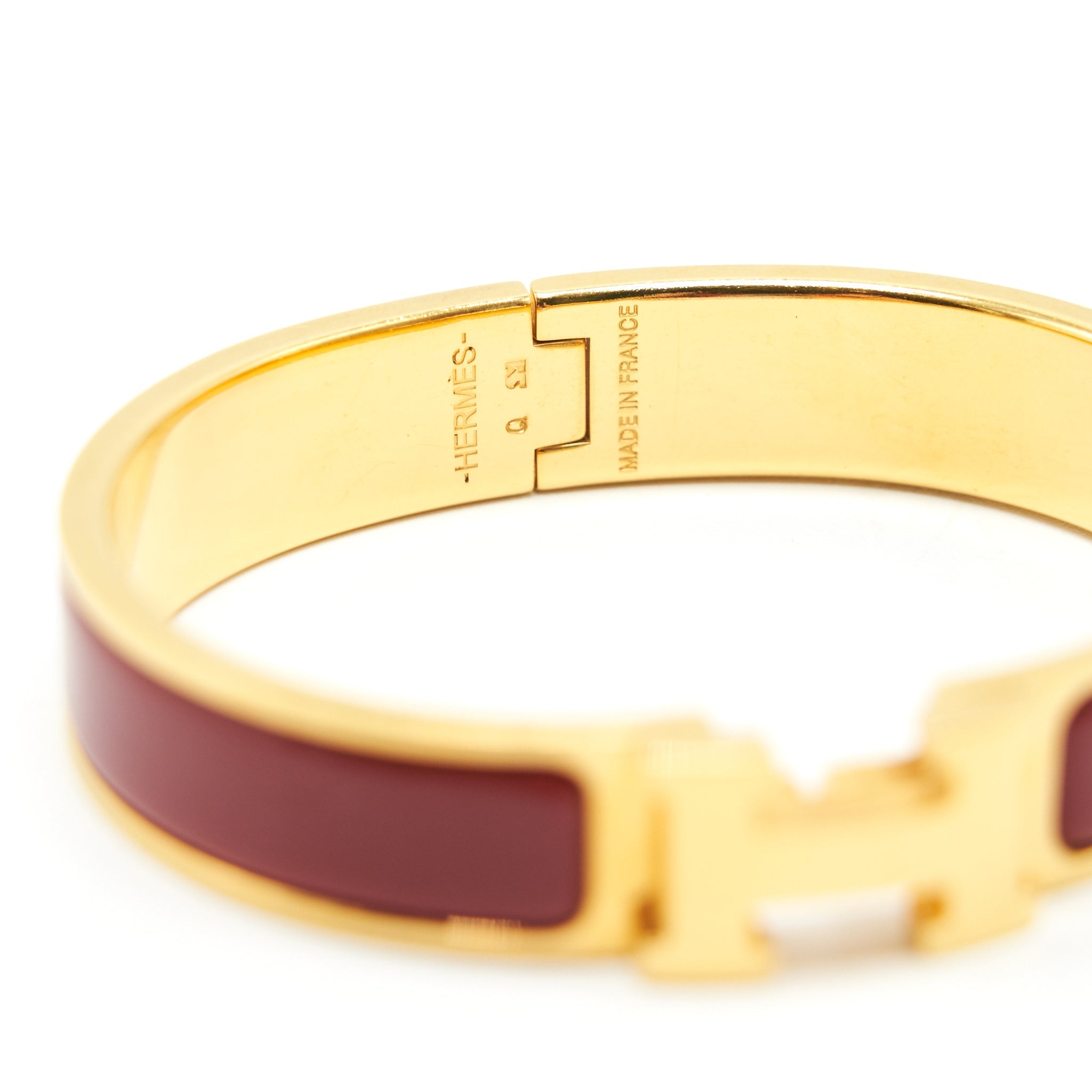 HERMES CLIC H BRACELET RED GHW