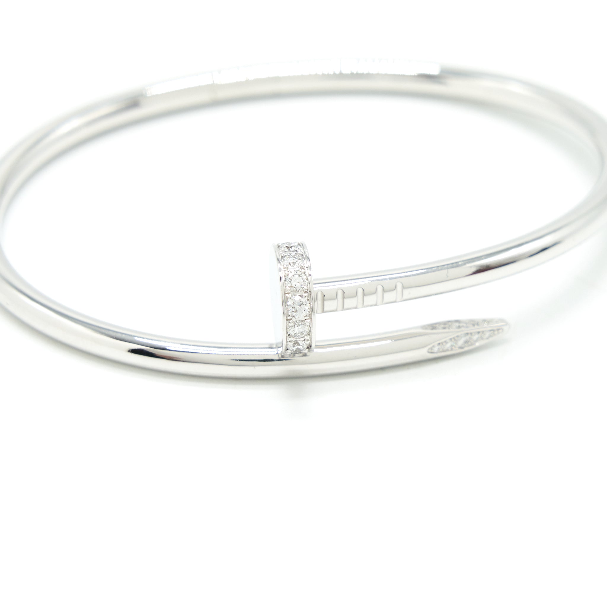 CARTIER JUSTE UN CLOU BRACELET WHITE GOLD WITH DIAMONDS