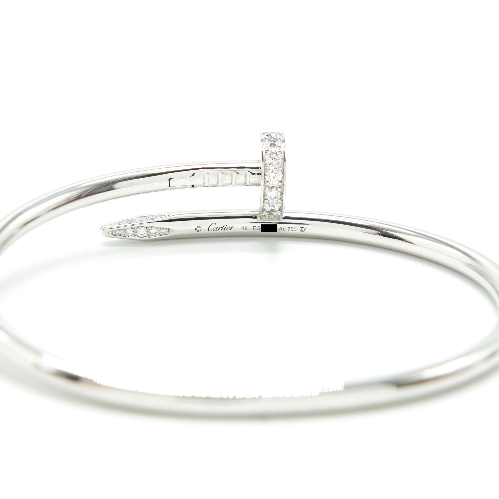 CARTIER JUSTE UN CLOU BRACELET WHITE GOLD WITH DIAMONDS
