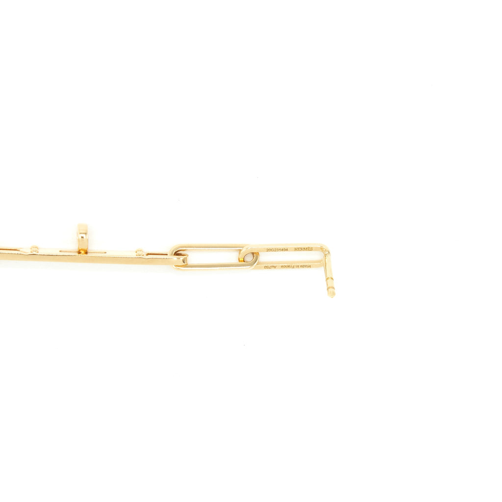 HERMES KELLY CHAIN EARRINGS YELLOW GOLD