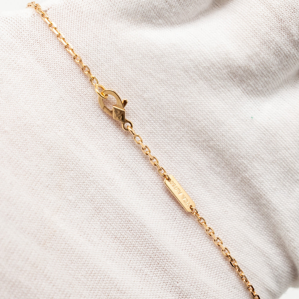 VAN CLEEF & ARPELS MAGIC ALHAMBRA NECKLACE GREY MOTHER OF PEARL ROSE GOLD