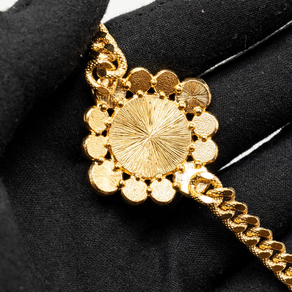 CHANEL CC LOGO CHOCKER/NECKLACE PEARL/CRYSTAL GOLD TONE