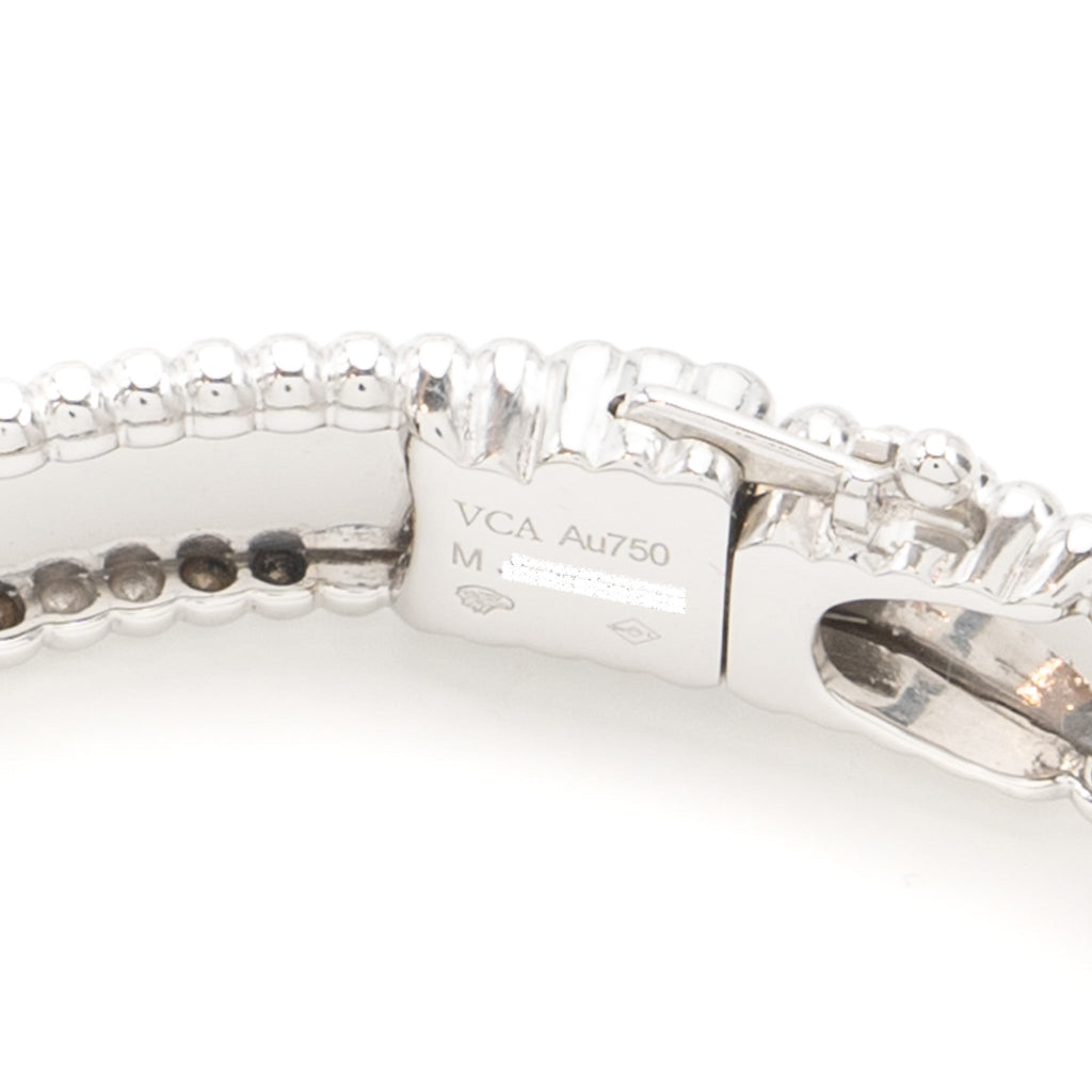VAN CLEEF AND ARPELS PERLEE SIGNATURE BRACELET 18K WHITE GOLD