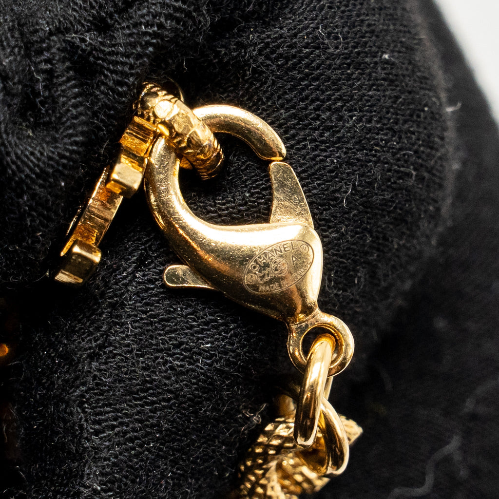 CHANEL CC LOGO CHOCKER/NECKLACE PEARL/CRYSTAL GOLD TONE