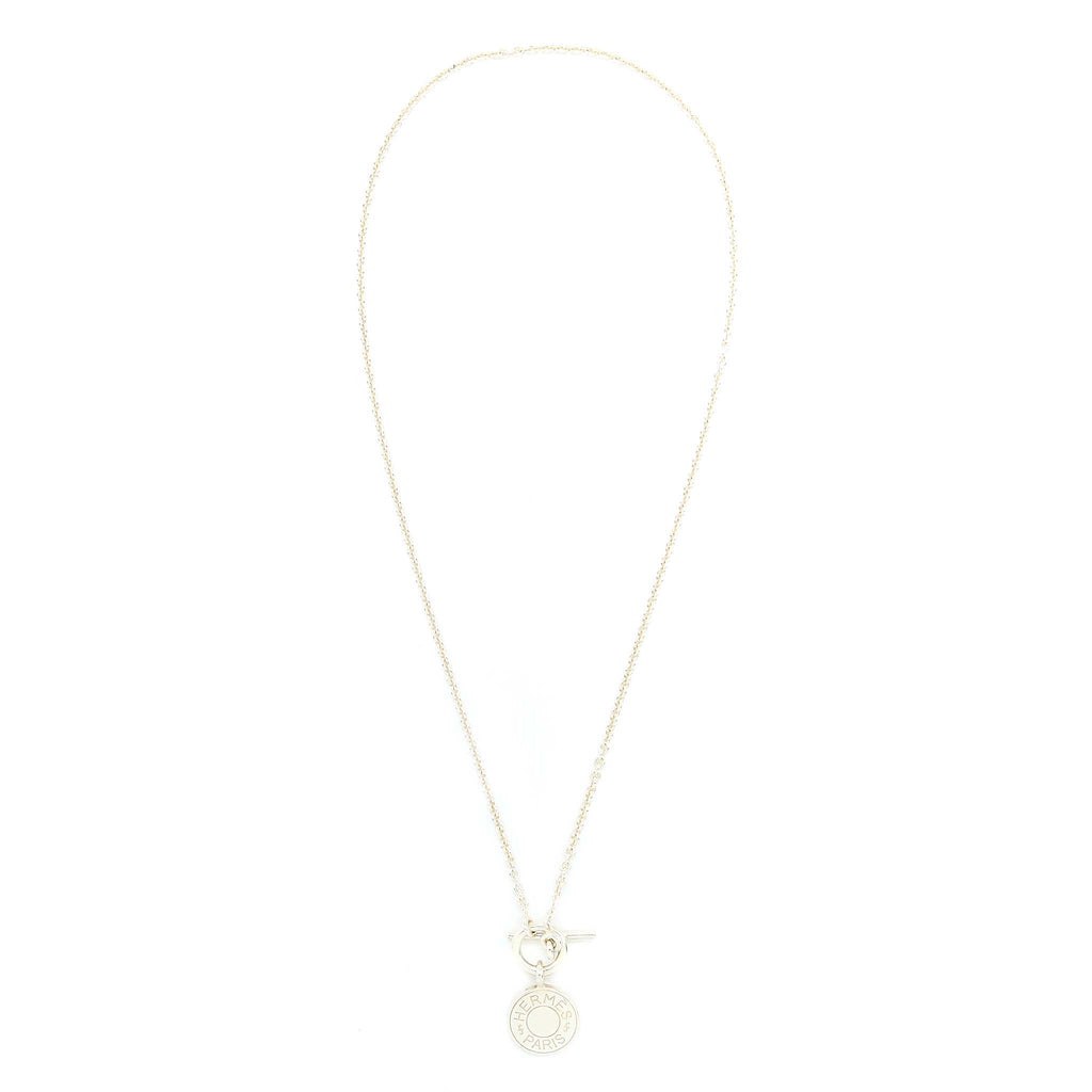 HERMES AMULETTES H CONFETTIS NECKLACE STERLING SILVER