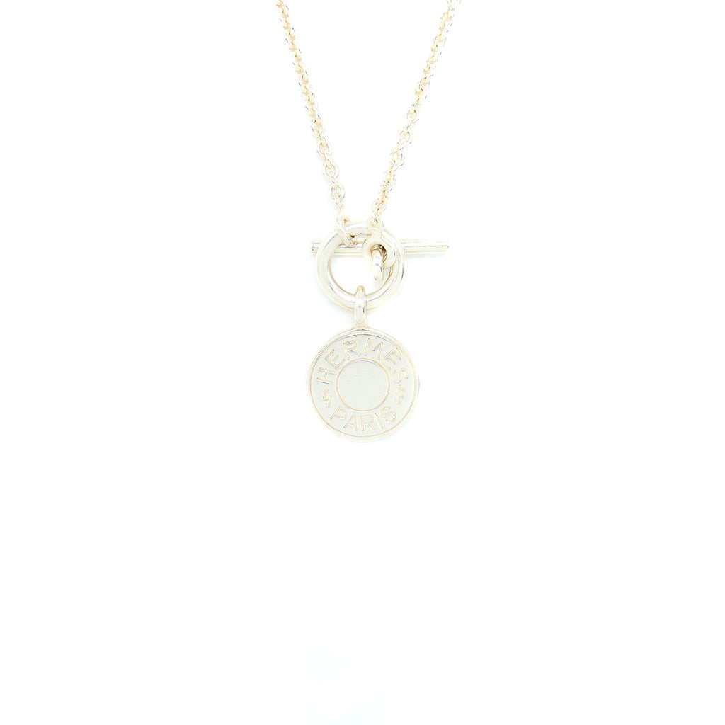 HERMES AMULETTES H CONFETTIS NECKLACE STERLING SILVER