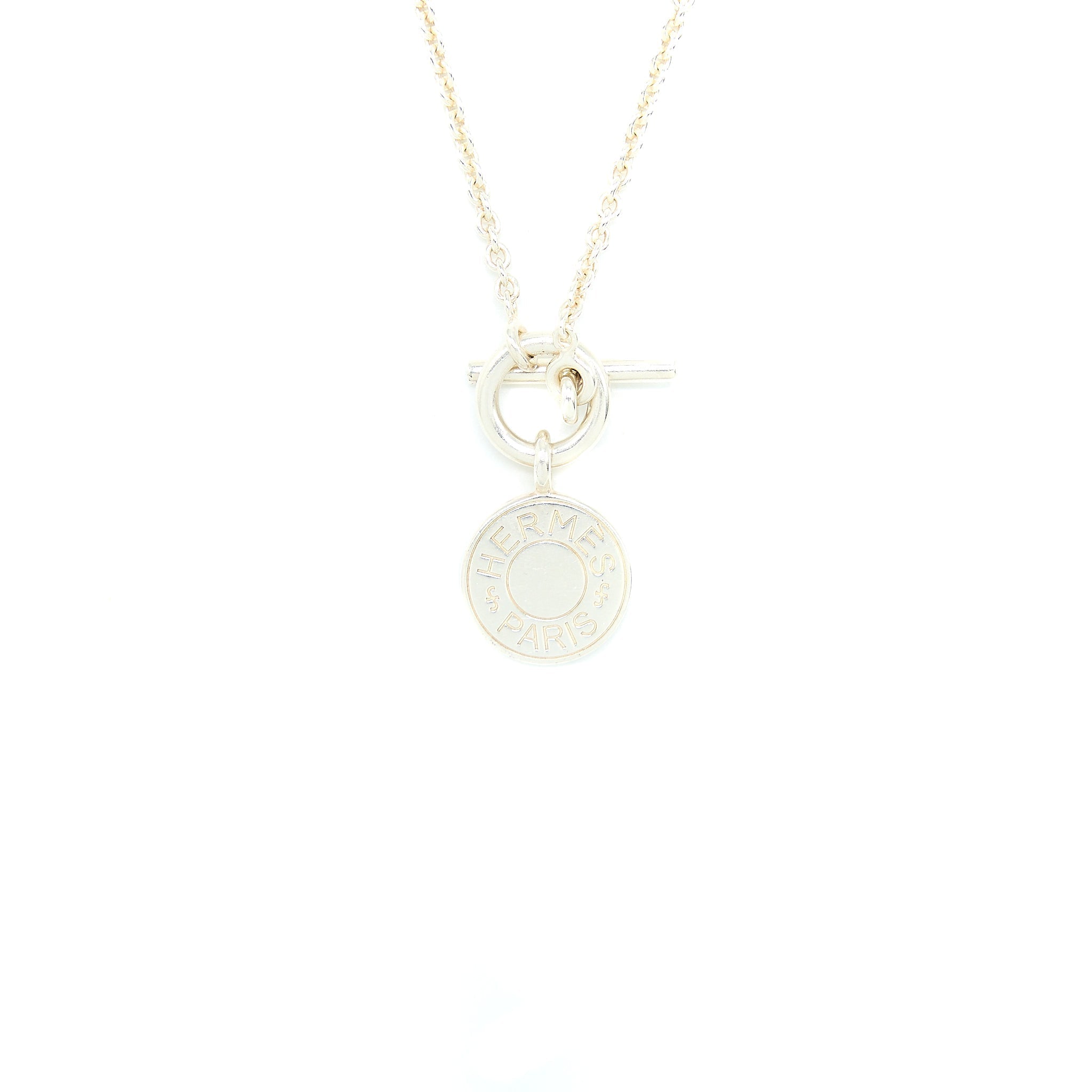 HERMES AMULETTES H CONFETTIS NECKLACE STERLING SILVER