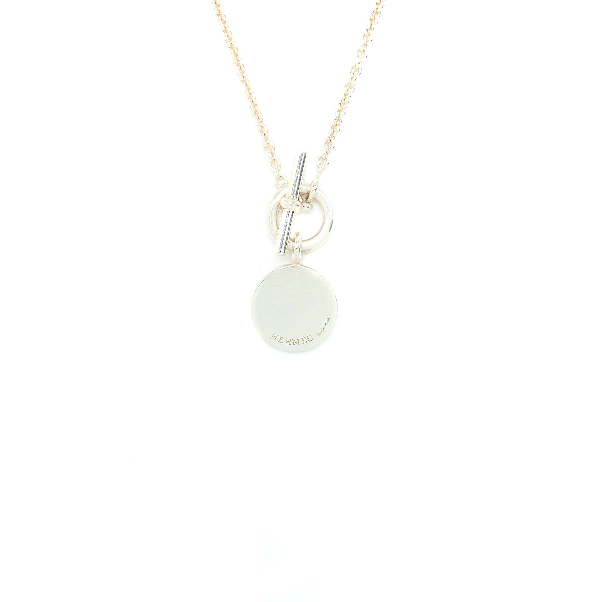 HERMES AMULETTES H CONFETTIS NECKLACE STERLING SILVER