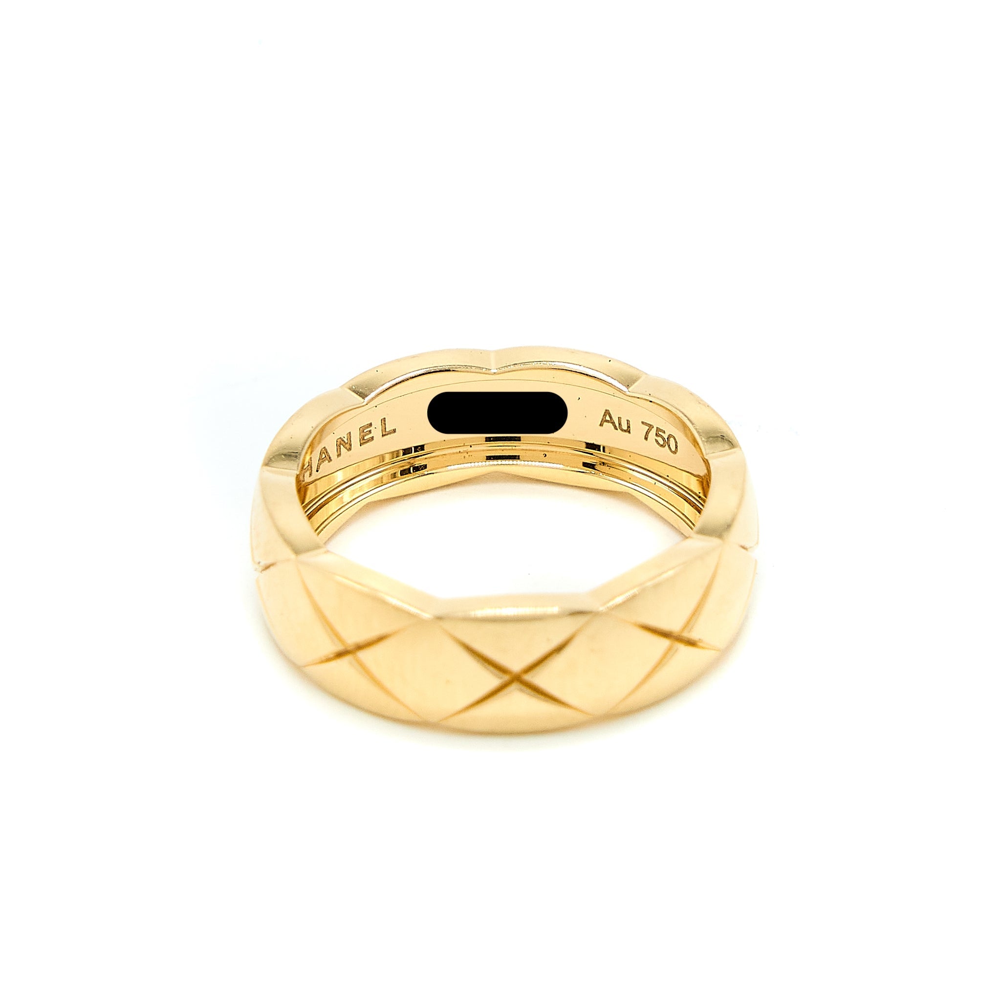 CHANEL SMALL VERSION COCO CRUSH RING QUILTED MOTIF 18K YELLOW GOLD