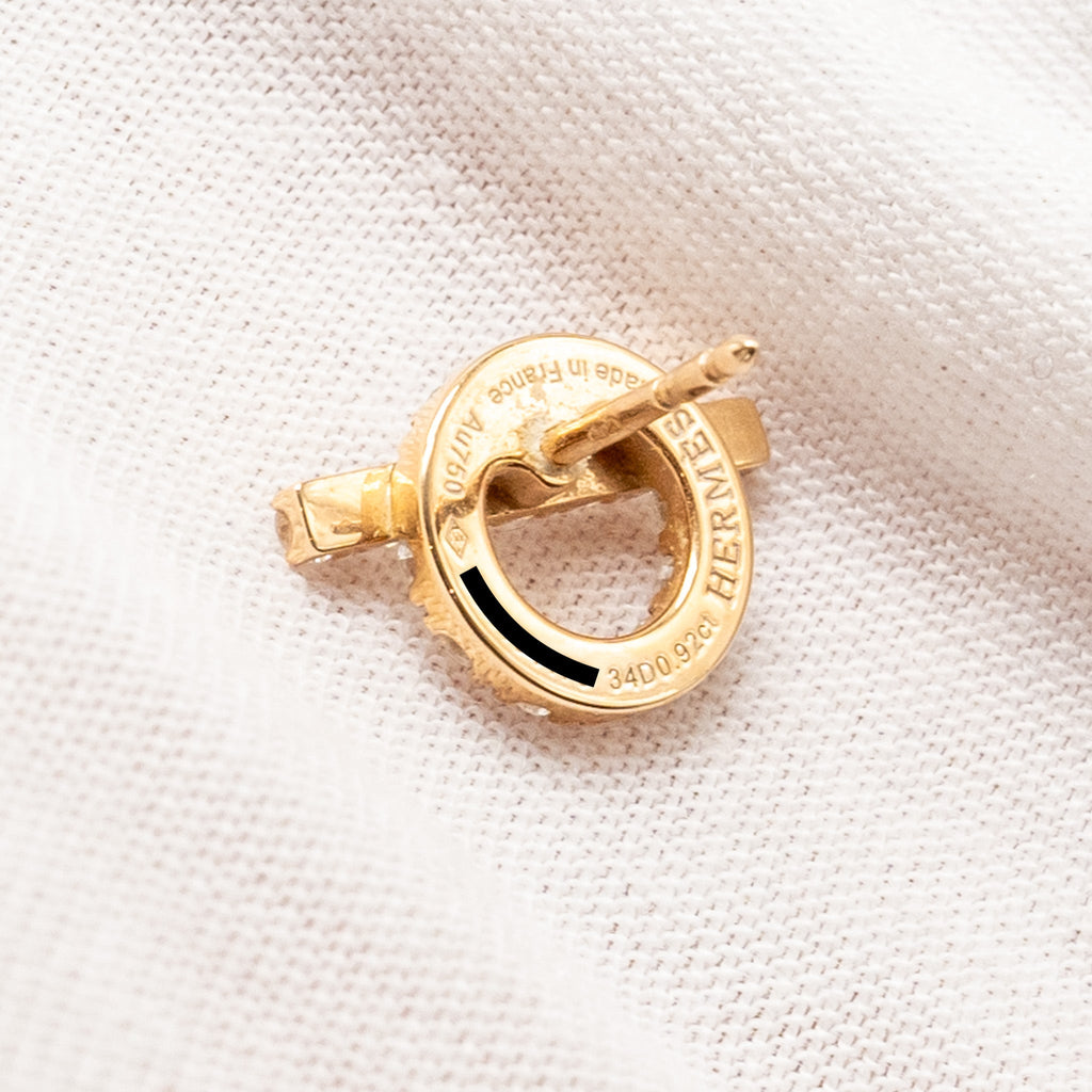 HERMES FINESSE EARRINGS ROSE GOLD DIAMONDS