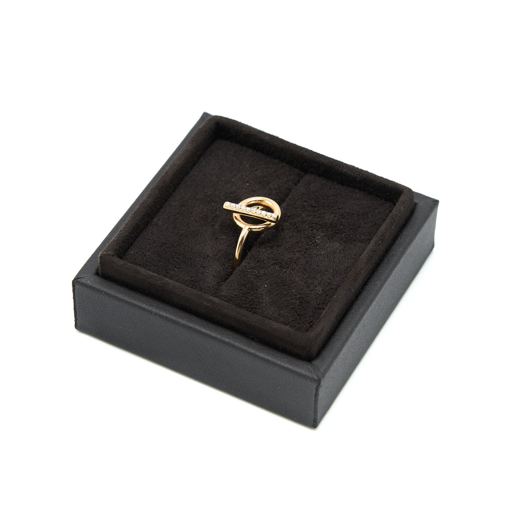 HERMES ECHAPPEE RING ROSE GOLD, DIAMONDS