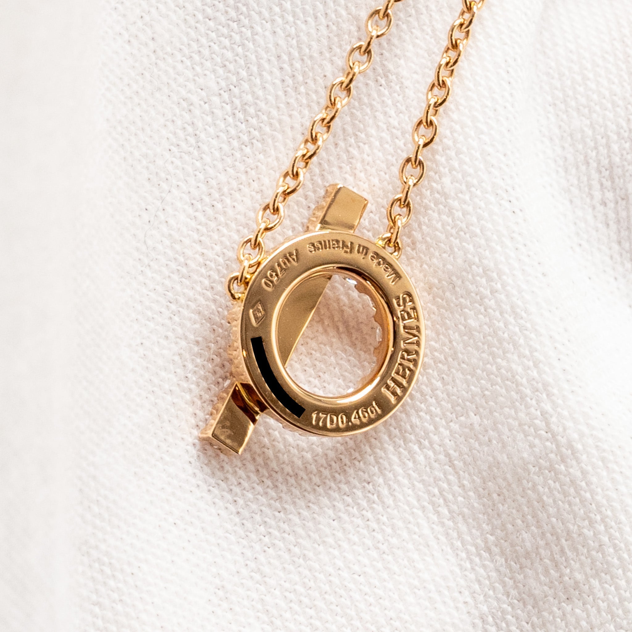 HERMES FINESSE NECKLACE ROSE GOLD DIAMONDS