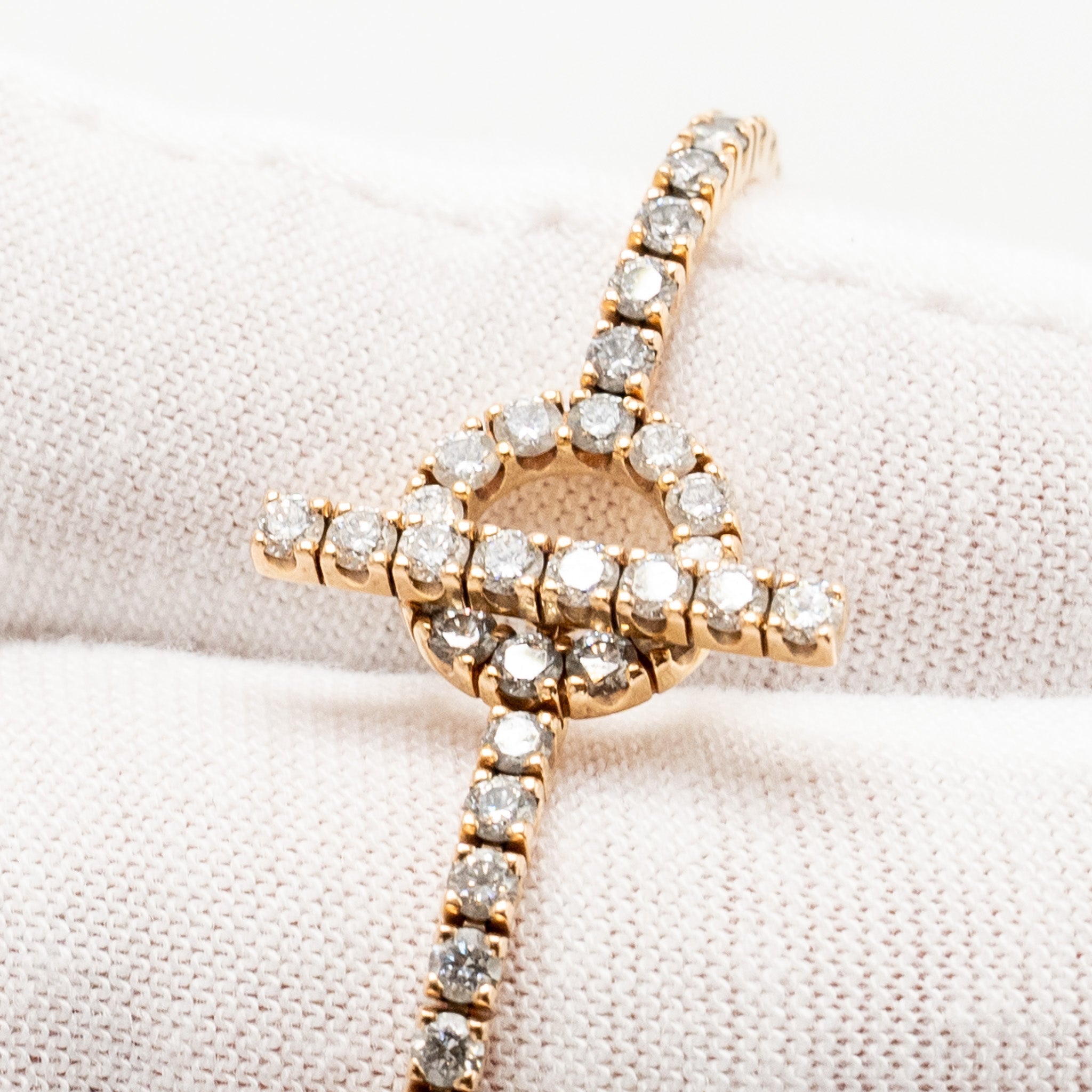 HERMES FINESSE BRACELET ROSE GOLD, DIAMONDS