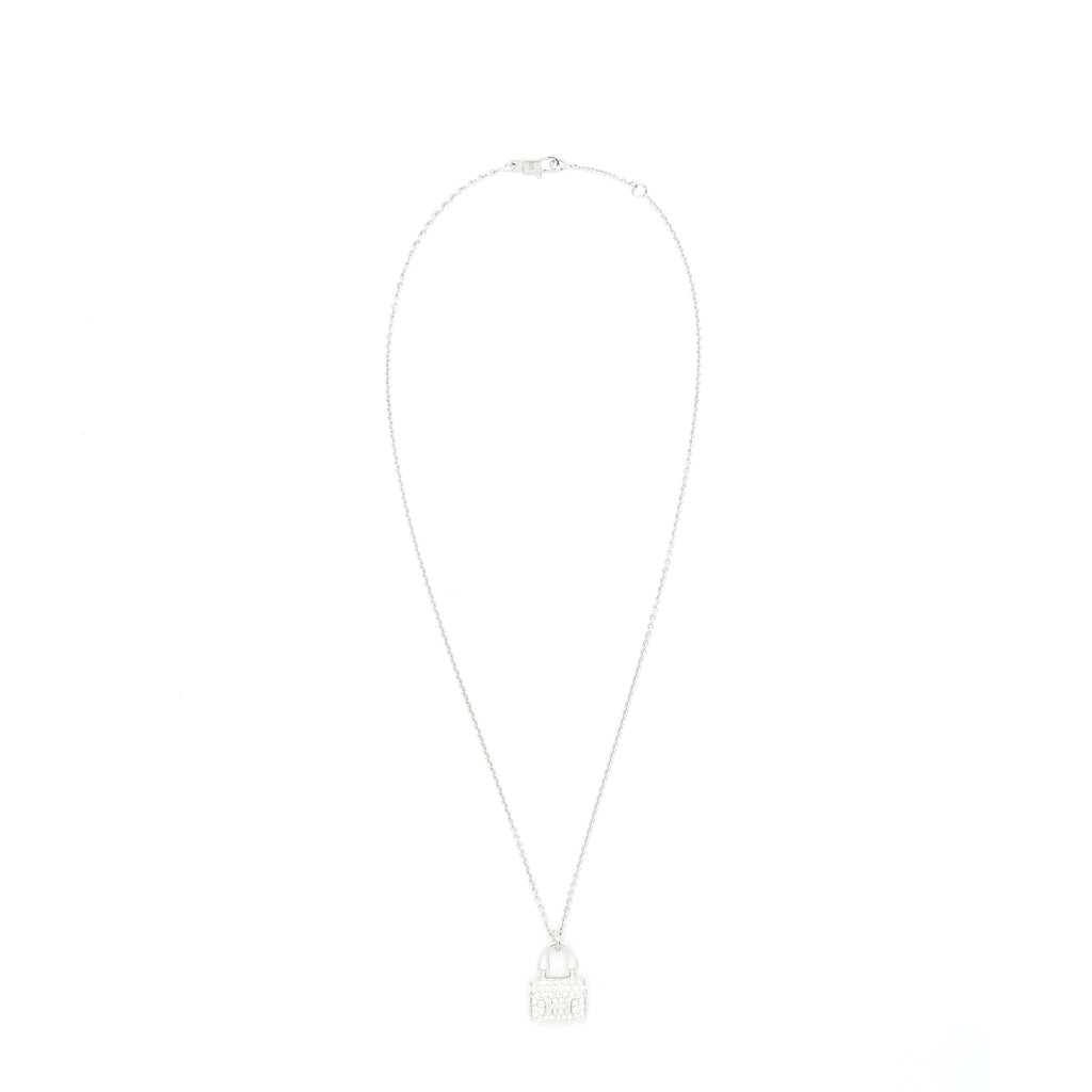 HERMES AMULETTE CONSTANCE PENDANT WHITE GOLD WITH DIAMONDS