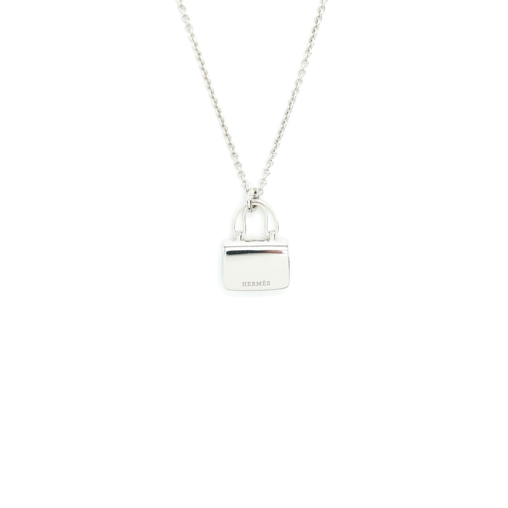 HERMES AMULETTE CONSTANCE PENDANT WHITE GOLD WITH DIAMONDS