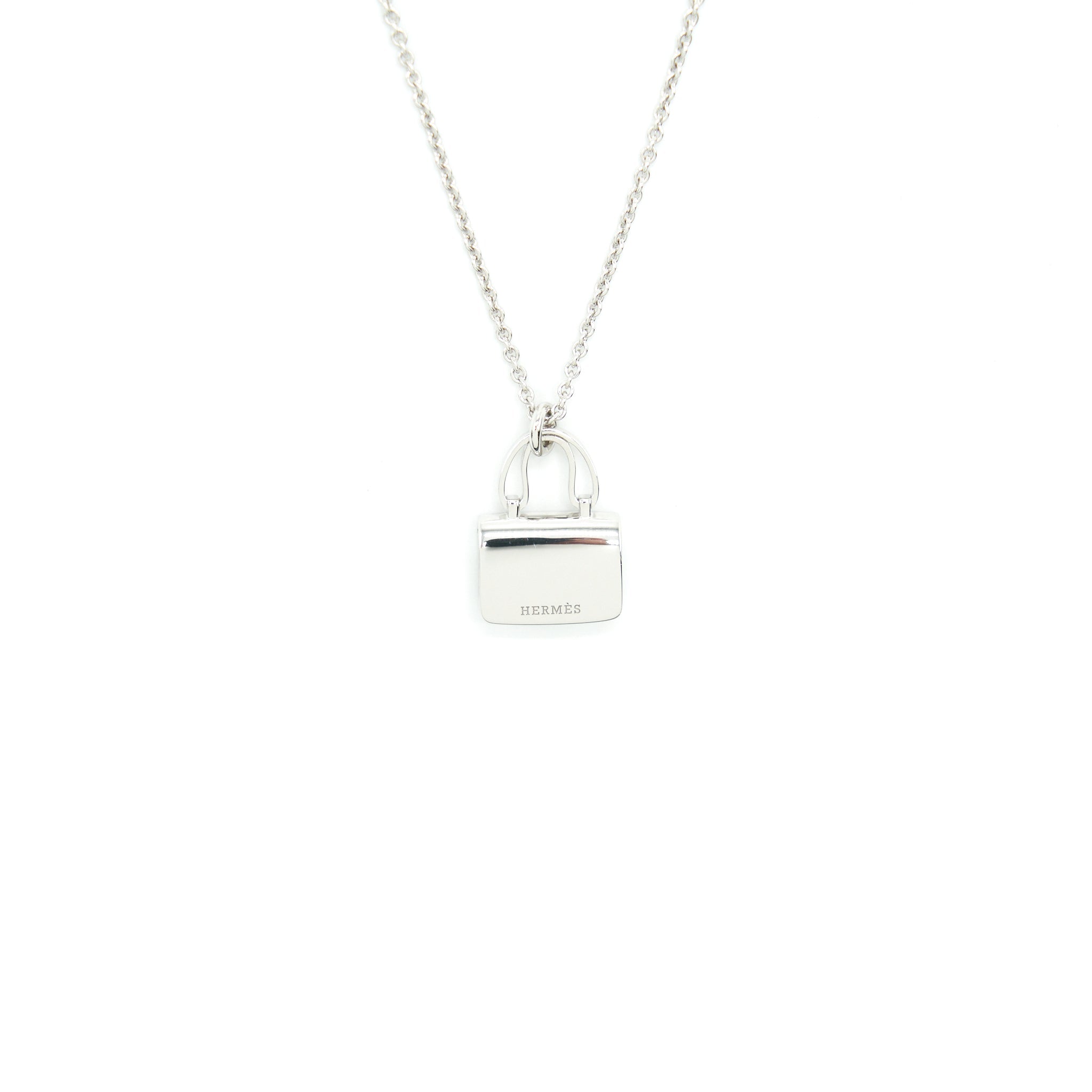 HERMES AMULETTE CONSTANCE PENDANT WHITE GOLD WITH DIAMONDS