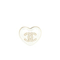 CHANEL 21K IVORY HEART BROOCH LGHW