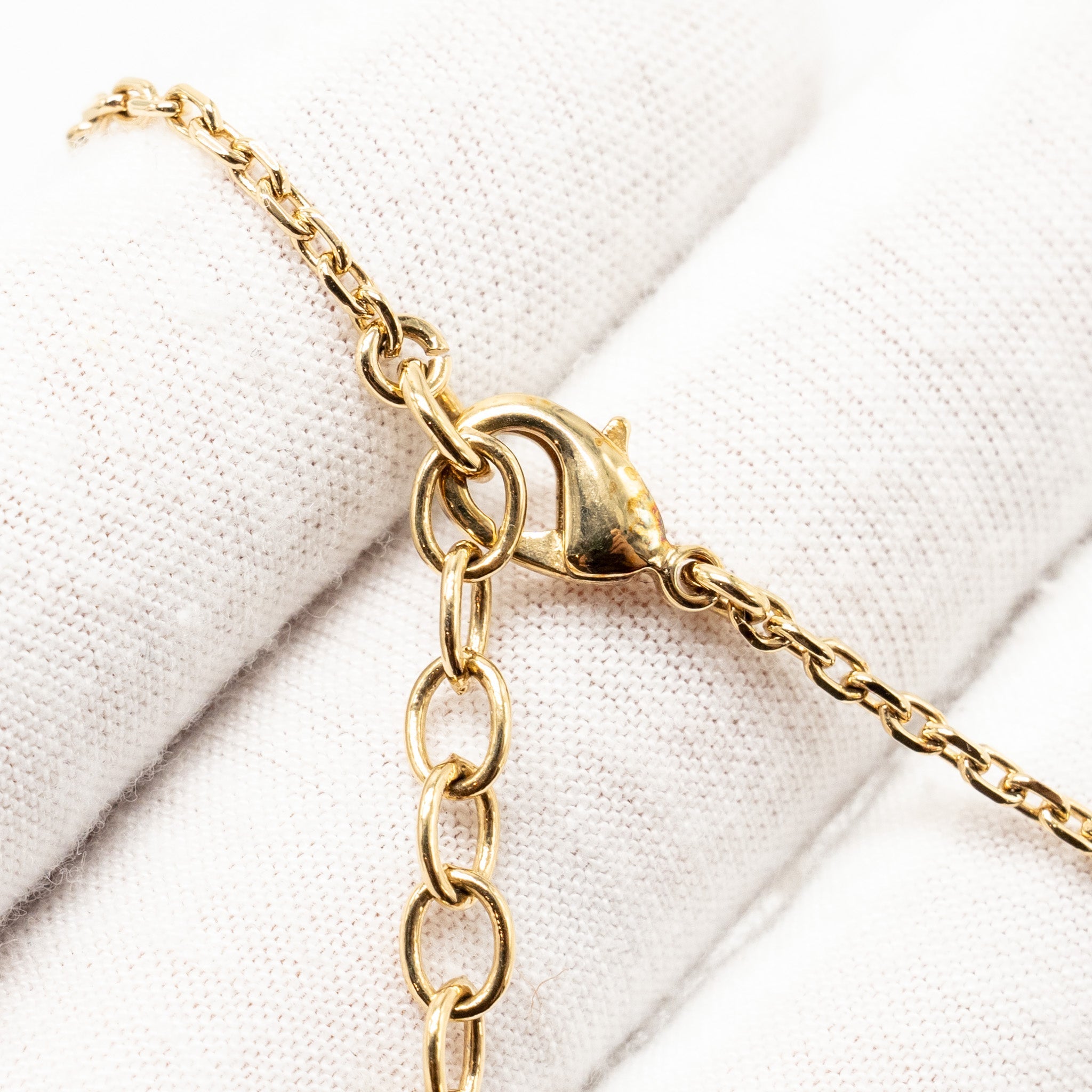DIOR DIOR LETTER BRACELET WITH CRYSTAL LIGHT GOLD TONE