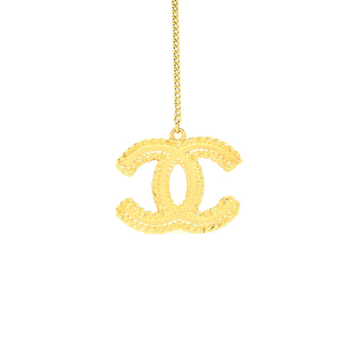 CHANEL CC LOGO EARRINGS BRIGHT GOLD TONE