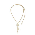 CHANEL CC WITH CRYSTALS DROP NECKLACE SHW