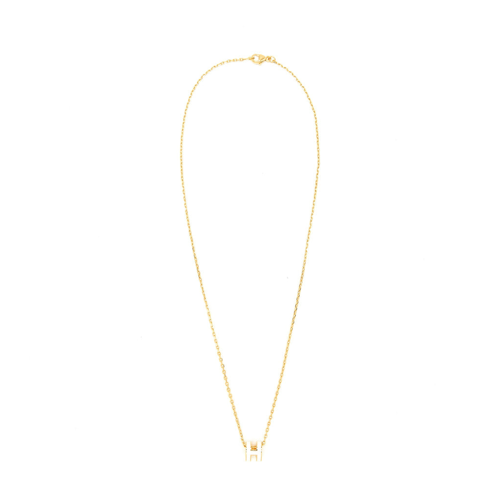 HERMES MINI POP H PENDANT BLANC GHW
