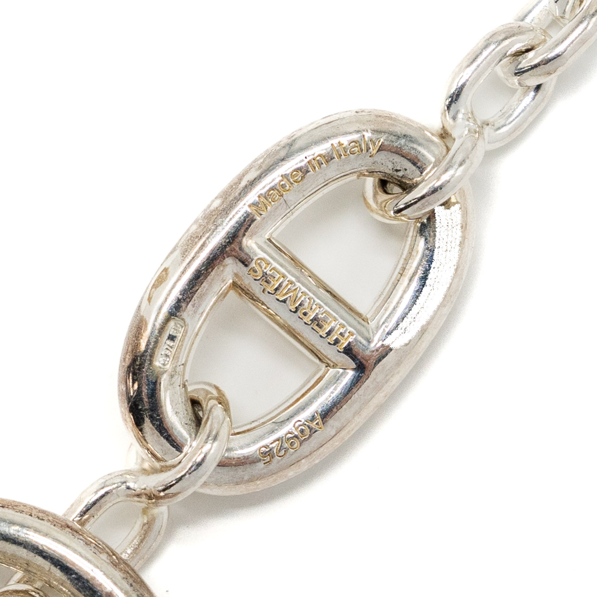 HERMES 160CM FARANDOLE LONG NECKLACE SILVER TONE