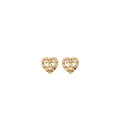 CHANEL HEART WITH CC LOGO EARRING LIGHT GOLD TONE