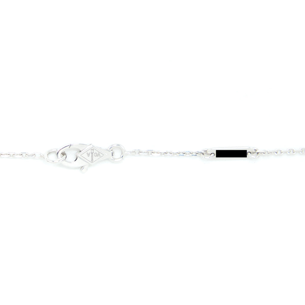 VAN CLEEF & ARPELS SWEET ALHAMBRA PENDANT WHITE GOLD DIAMONDS