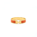 HERMES CLIC H BRACELET ORANGE WITH GHW SZE PM