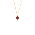 VAN CLEEF AND ARIEL’S SWEET ALHAMBRA PENDANT ROSE GOLD WITH CARNELIAN