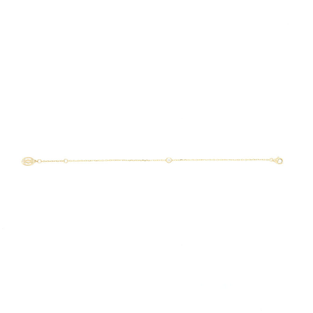 CARTIER DIAMANTS LÉGERS BRACELET SM YELLOW GOLD WITH DIMOND