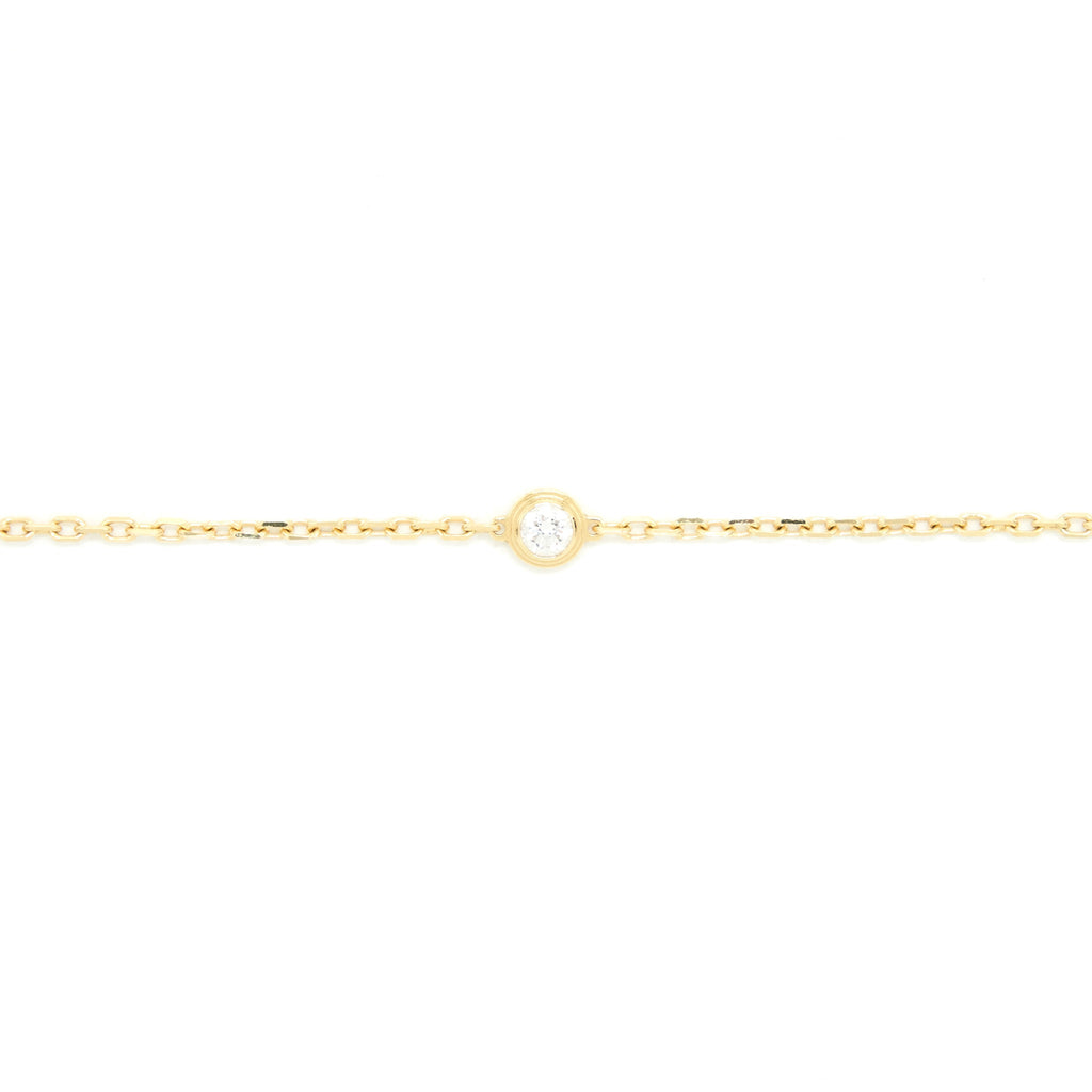 CARTIER DIAMANTS LÉGERS BRACELET SM YELLOW GOLD WITH DIMOND