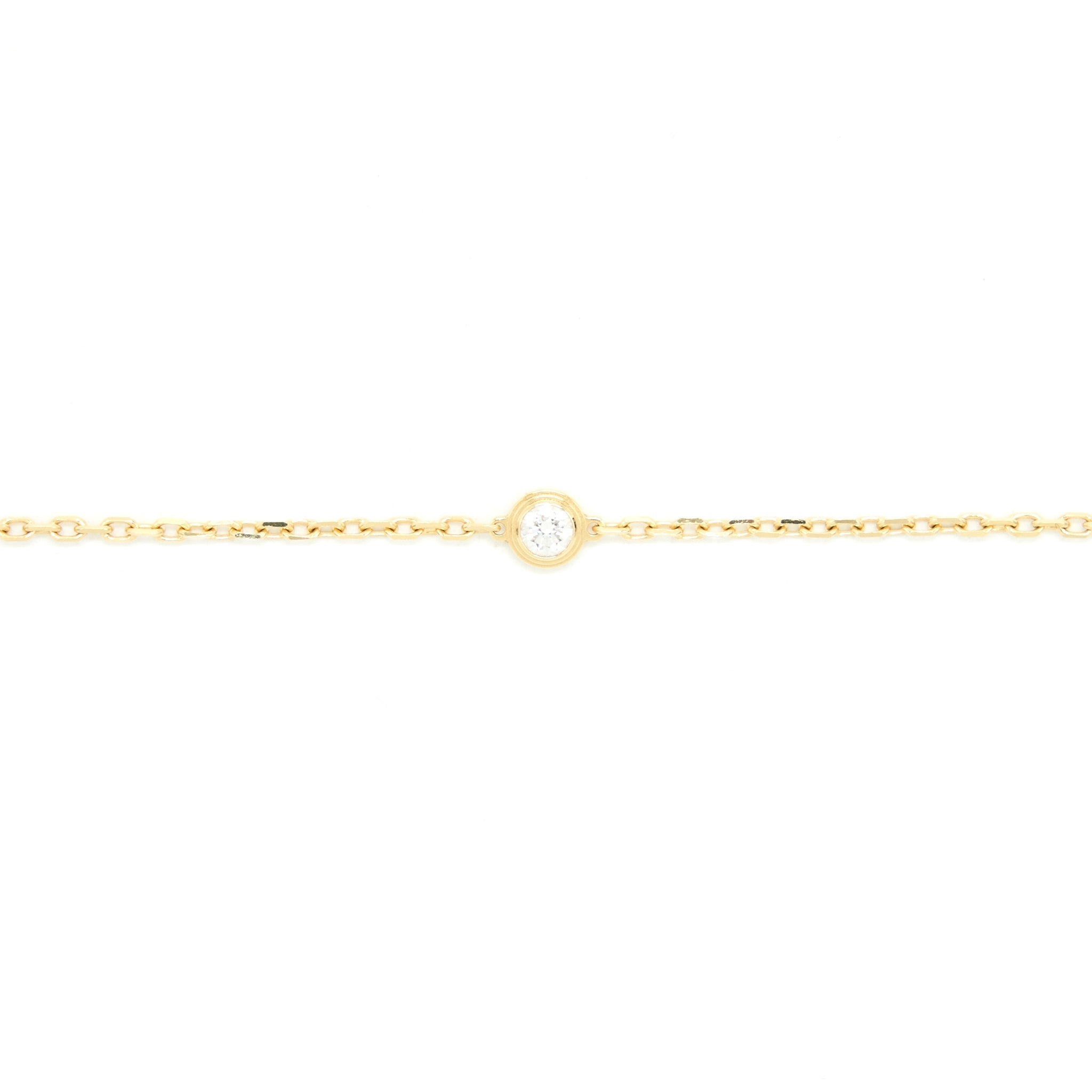 CARTIER DIAMANTS LÉGERS BRACELET SM YELLOW GOLD WITH DIMOND