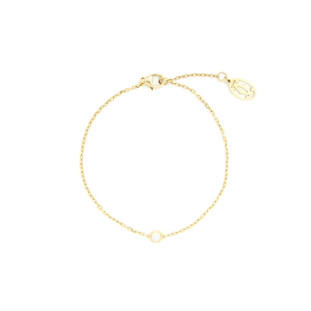 CARTIER DIAMANTS LÉGERS BRACELET SM YELLOW GOLD WITH DIMOND