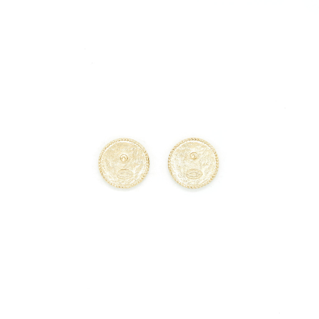 CHANEL ROUND CC EARING LIGHT GOLD