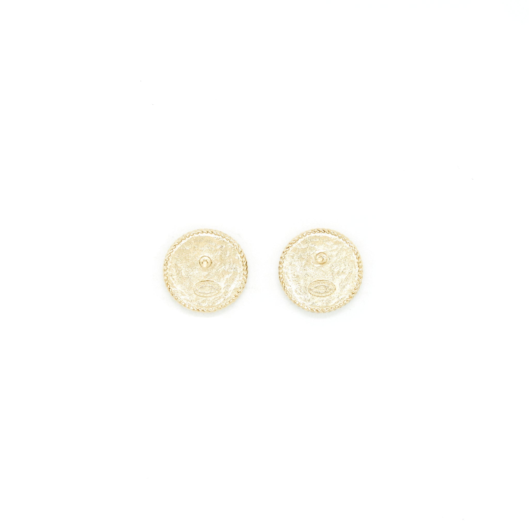 CHANEL ROUND CC EARING LIGHT GOLD