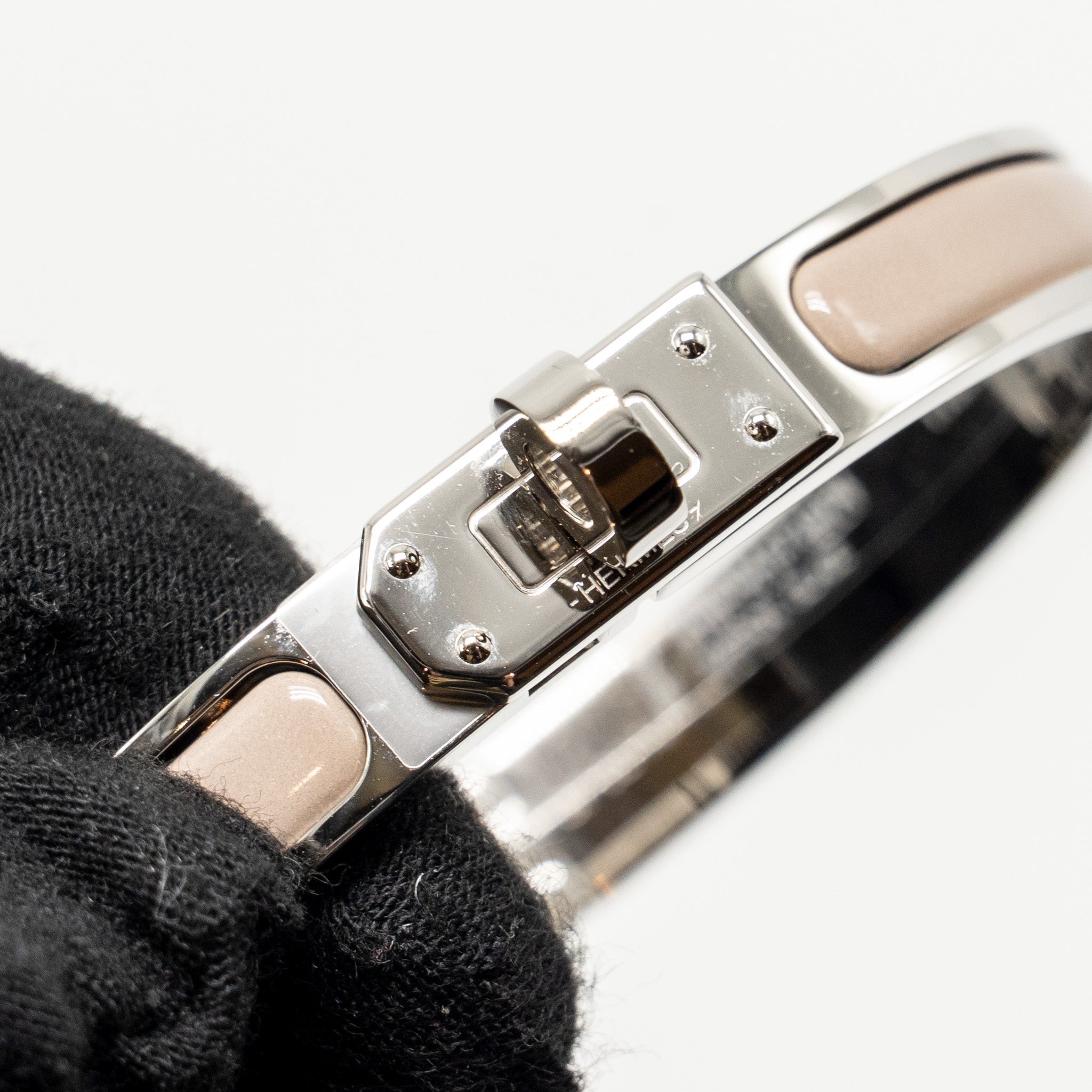 HERMES MINI CLIC KELLY BRACELET MARRON GLACÉ SHW