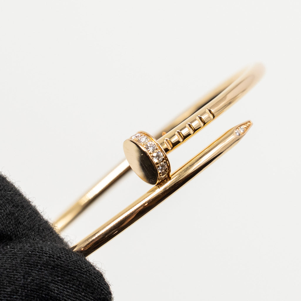 CARTIER JUSTE UN CLOU BRACELET ROSE GOLD DIAMONDS